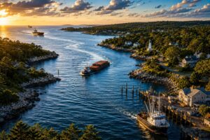 boats arriving at harbor