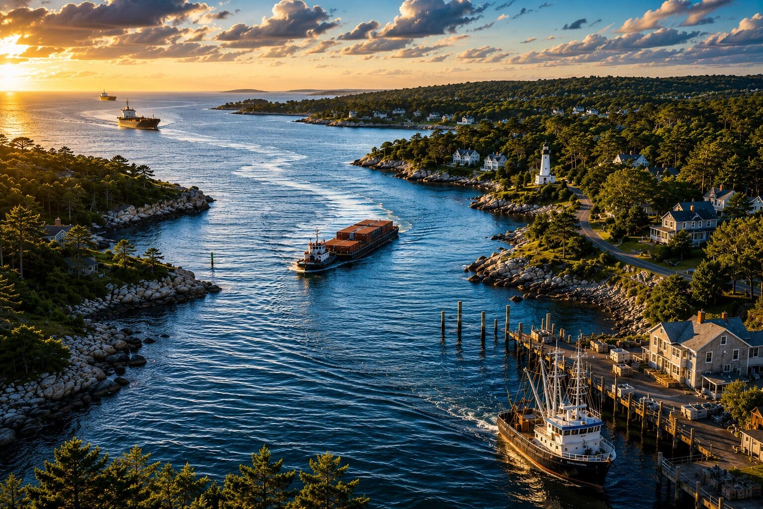 boats arriving at harbor