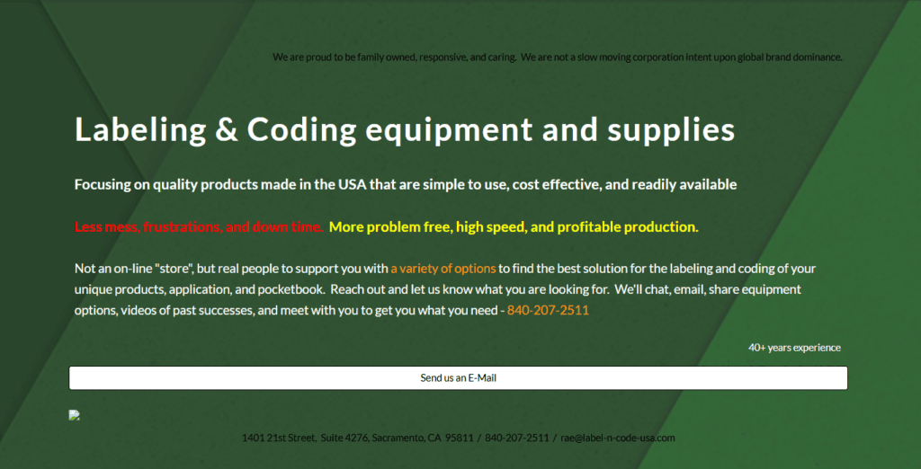 Label N Code USA's old website