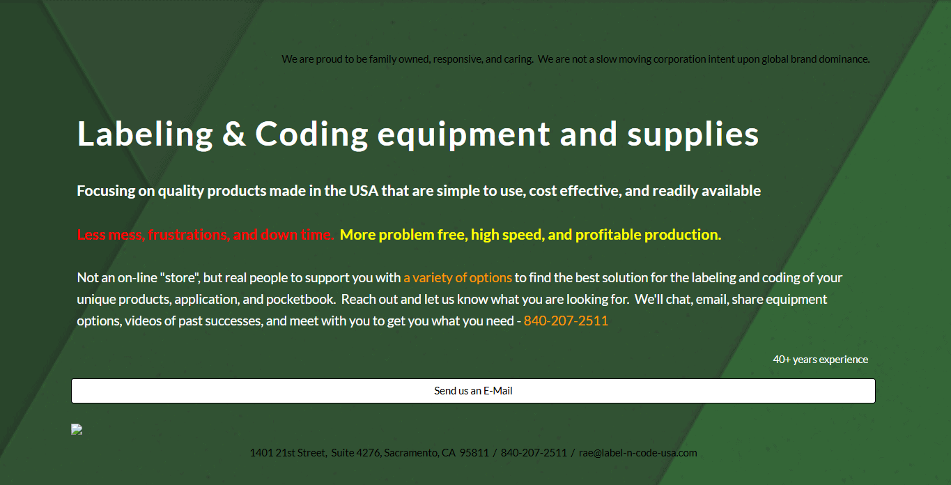 Label N Code USA's old website